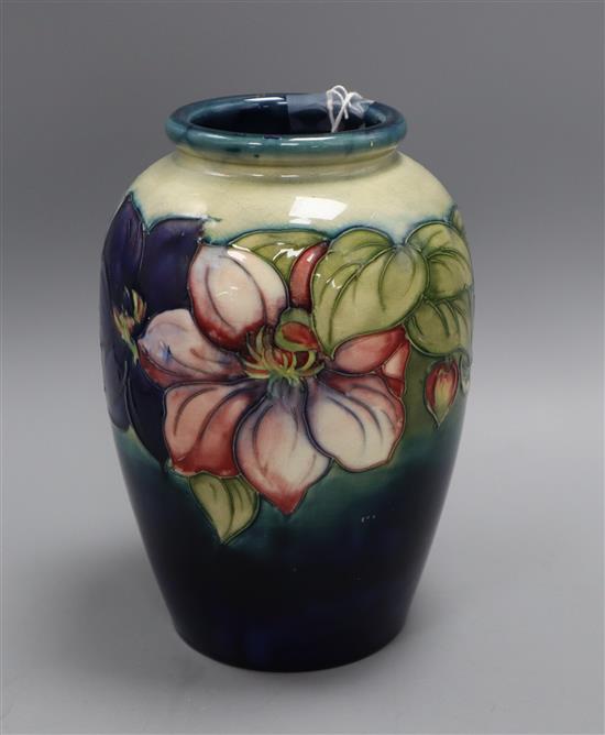 A Moorcroft clematis ovoid vase height 24cm